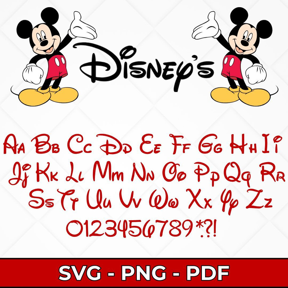 Disney Font SVG Bundle DisneyInspired Font Designs Disney Alphabet SVG Digital Font Bundle For Craf 0