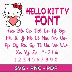 hello kitty font svg bundle, cute cat fonts, kitty alphabet svg, craft fonts for cricut, cat-themed fonts for crafts