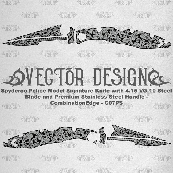 VECTOR DESIGN Spyderco Police Scrollwork - Inspire Uplift