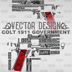 VECTOR DESIGN Colt 1911 government "Grim Reaper"