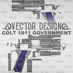 VECTOR DESIGN Colt 1911 government "Scrollwork and snake scales"