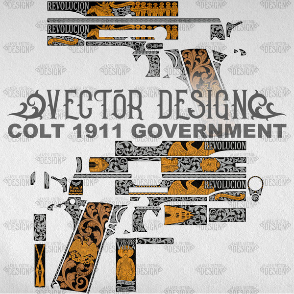 VECTOR DESIGN Colt 1911 government Pancho Villa 1.jpg