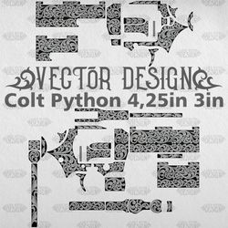 VECTOR DESIGN Colt Python 4,25in 3in Scroll