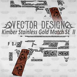 VECTOR DESIGN Kimber Stainless Gold Match SE ll Scrollwork