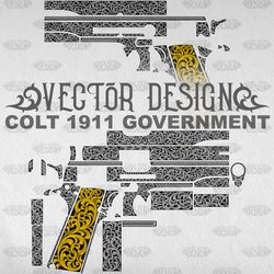 VECTOR DESIGN Colt 1911 government Scrollwork8