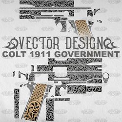 VECTOR DESIGN Colt 1911 government Scrollwork10