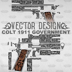 VECTOR DESIGN Colt 1911 government Scrollwork12