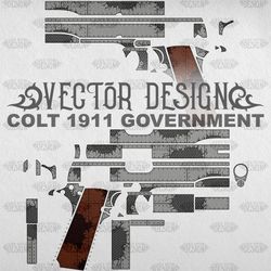 VECTOR DESIGN Colt 1911 government "Metal tearing"