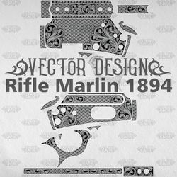VECTOR DESIGN Rifle Marlin 1894 "Snake scales and scrolls"