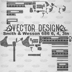 VECTOR DESIGN Smith & Wesson 686 6, 4, 3in "Aztec calendar"