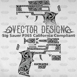 VECTOR DESIGN Sig Sauer P365 California Compliant Scrollwork