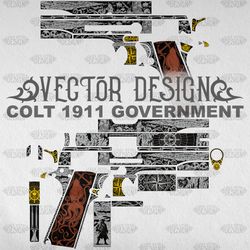 VECTOR DESIGN Colt 1911 government "Pirates"