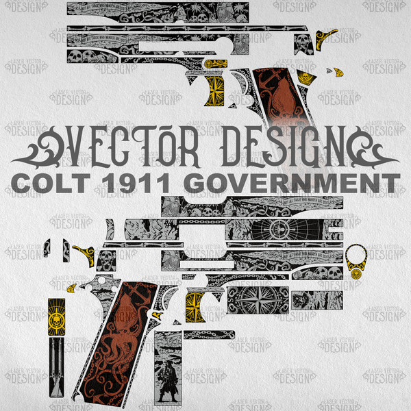 VECTOR DESIGN Colt 1911 government Pirates 1.jpg