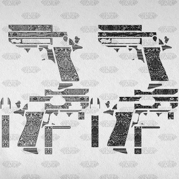 VECTOR DESIGN Walther PPK/S quot Aztec calendar quot Inspire Uplift VECTOR DESIGN Walther PPK/S quot Aztec calendar quot Inspire Uplift