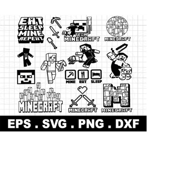 Vector Minecraft Client Characters In The Game Minecraft SVG, MineCraft Bundle SVG, | Inspire ...