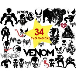 venom svg files, venom png file, vector png images, svg cut file for cricut, clipart bundle pack