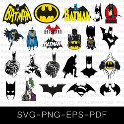 batman svg bundle, batman png, the batman logo png, batman clipart, batman symbol, batman silhouette, batman vector