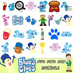 big svg bundle, digital download, blues clues svg, blues clues png, blues clues clipart, blues clues cricut