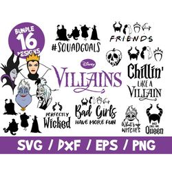 disney villains svg bundle, disney witches svg, bad girls svg, villains witch svg, villains svg bundle