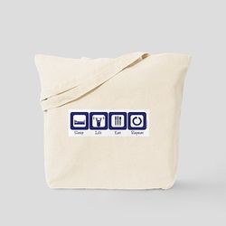 weight lifting penguin tote bag 5, tote bag, sport bag, student tote