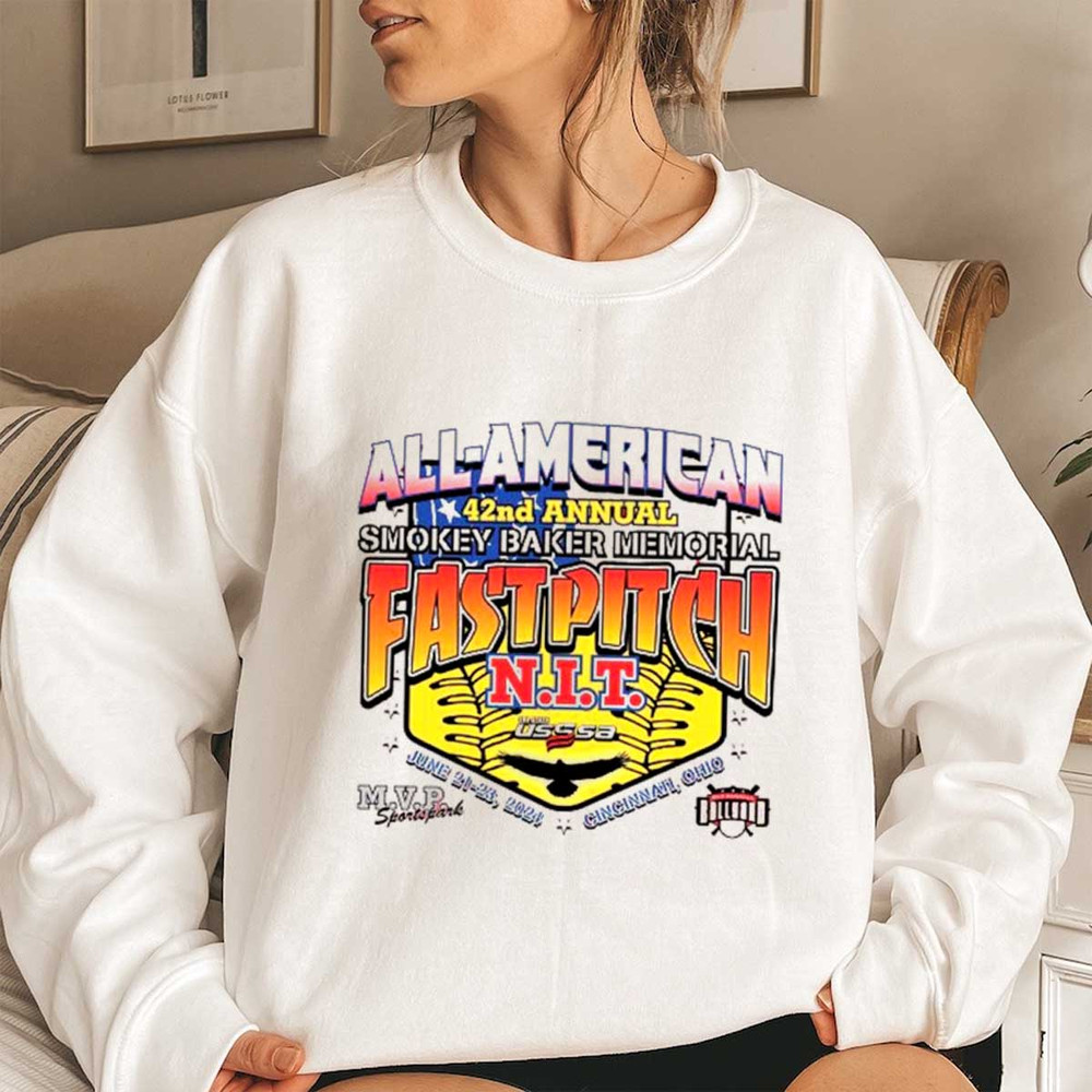 42nd Annual Smokey Baker Fastpitch NIT June 21 23 2024 T-shirt - Bluefink 2.jpg