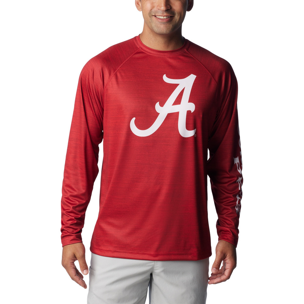 Alabama Crimson Tide Columbia PFG Terminal Tackle Omni-Shade Raglan Long Sleeve T-Shirt - Crimson.jpg