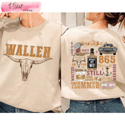 retro morgan wallen long sleeve shirt printed 2 sides vintage country music tees, custom shirt