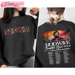 rod wave beautiful mind 2022 tour hoodie printed 2 sides rod wave tee shirt, custom shirt