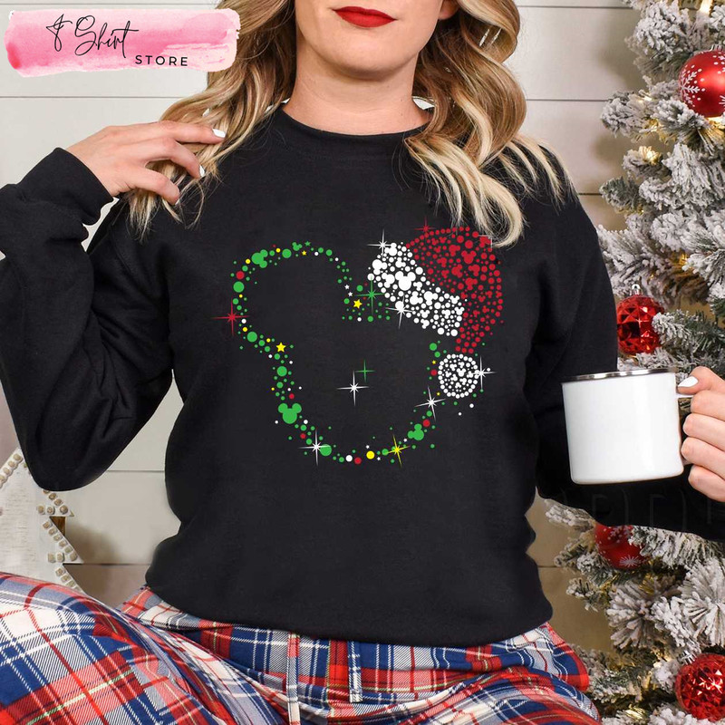 Santa Mickey Shirt, Mickey Mouse Christmas Shirt Womens, Gifts for Disney Lovers - Happy Place for Music Lovers.jpg