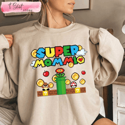 super mommio gamer mom shirt super mom gift, custom shirt