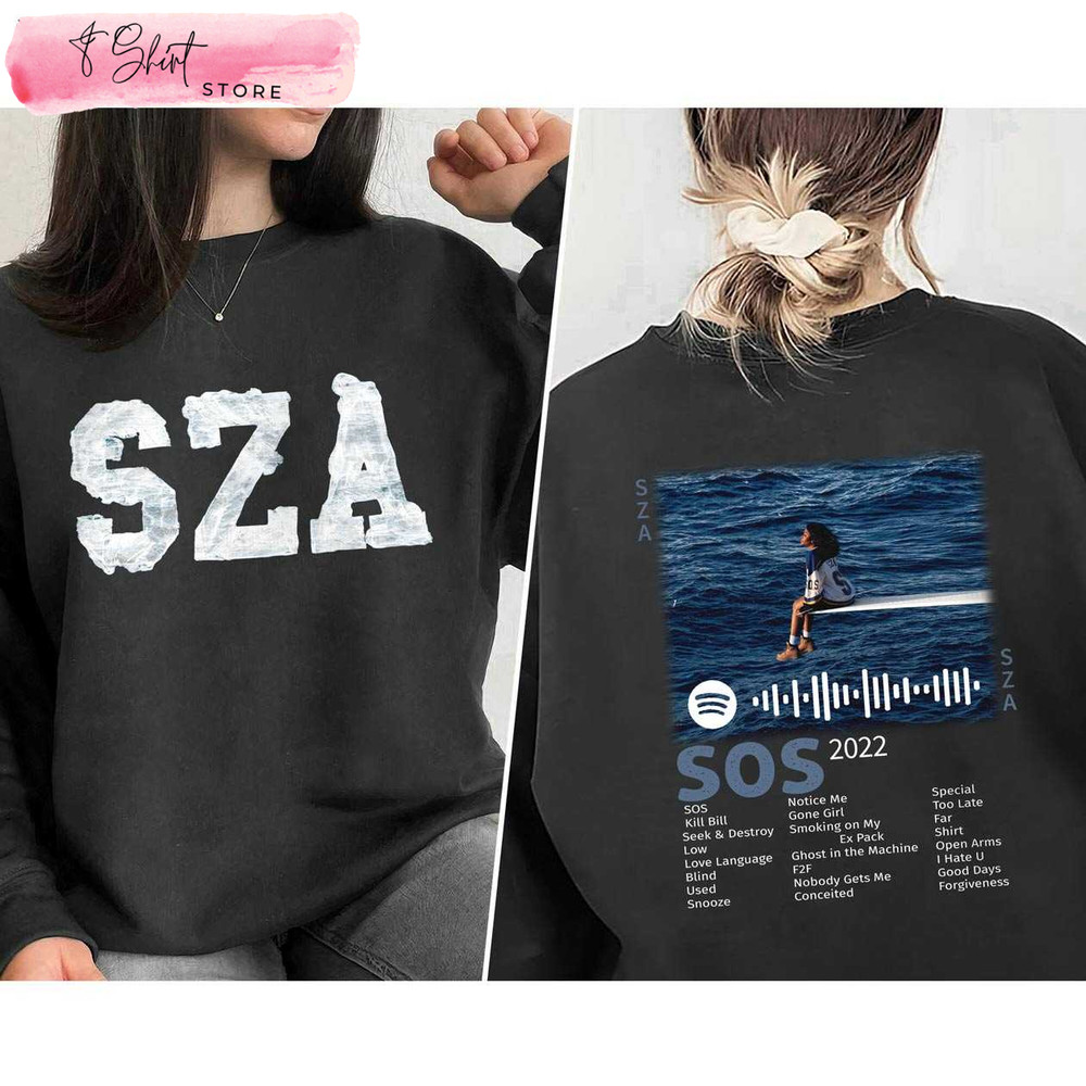 SZA SOS Full Tracklist Sweatshirt SOS Album Gift - Happy Place for Music Lovers.jpg