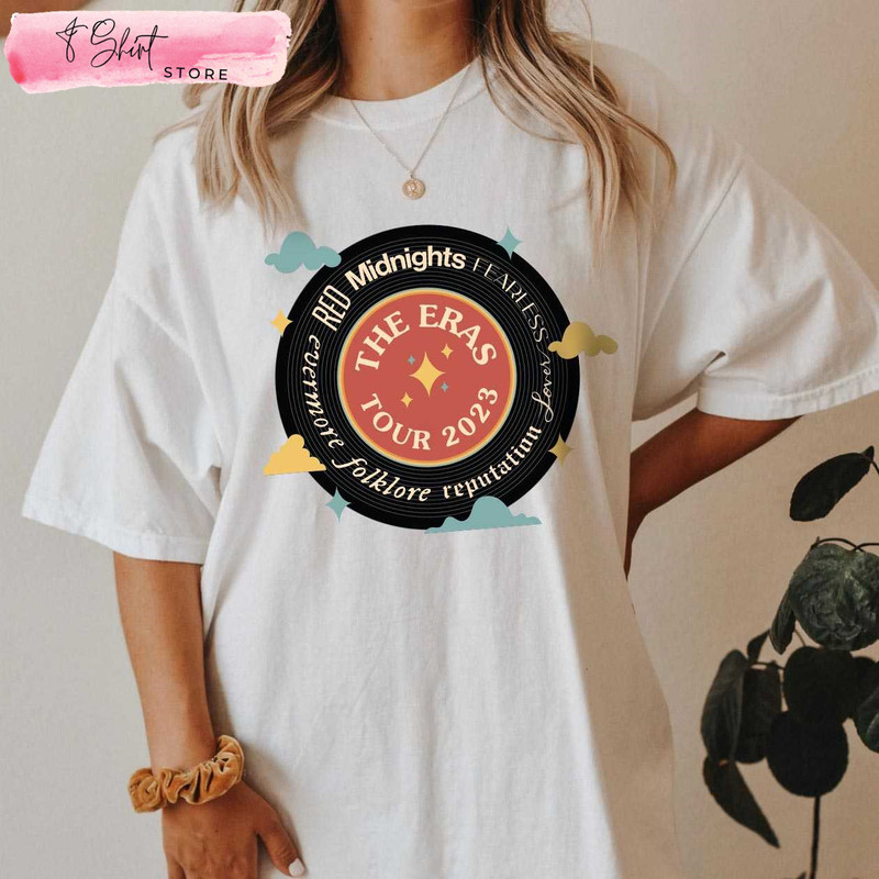 The Eras Tour 2023 Tshirt Taylor Swift Albums Gift for Swiftie - Happy Place for Music Lovers.jpg