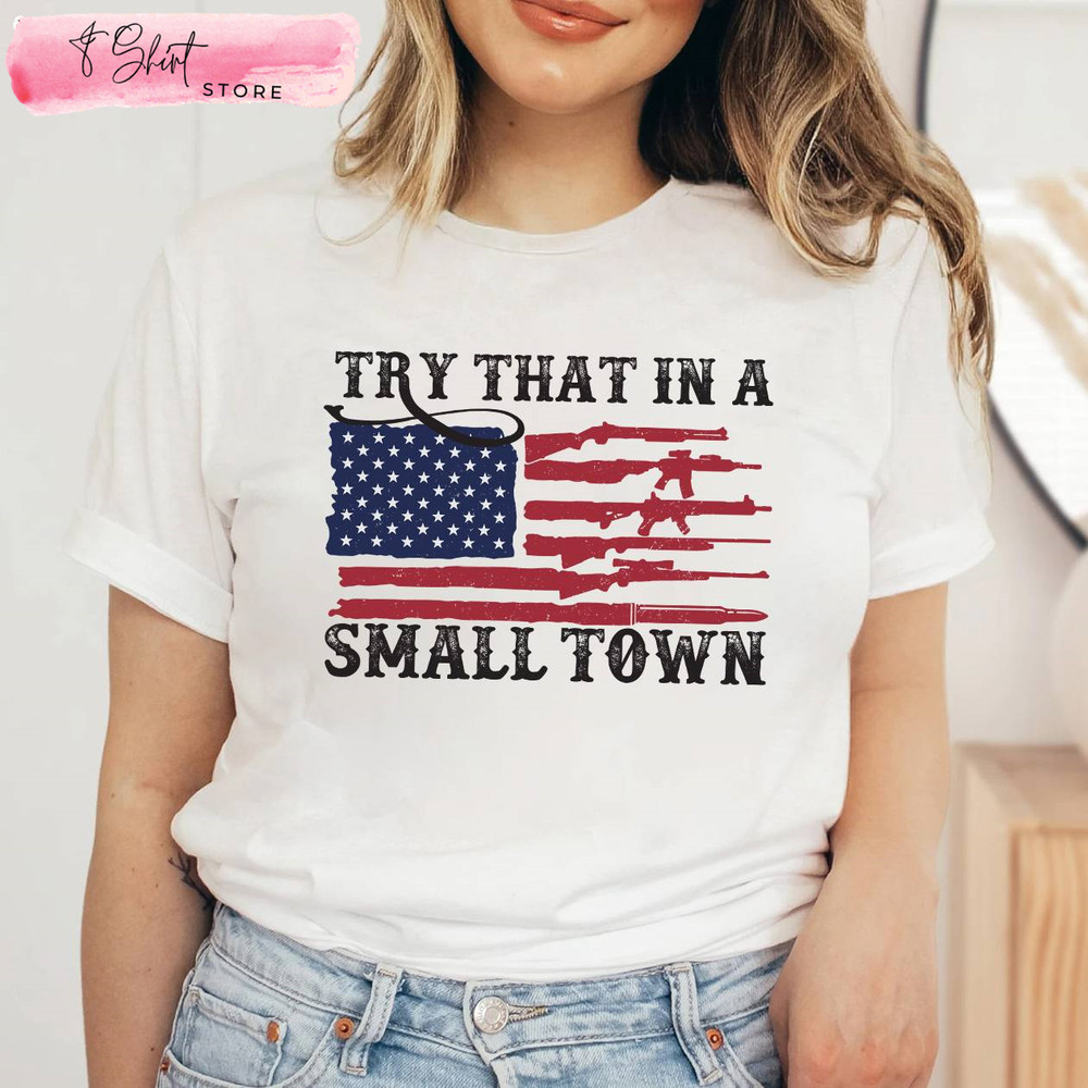 Try That In a Small Town Sweatshirt Country Boy Gifts - Happy Place for Music Lovers.jpg