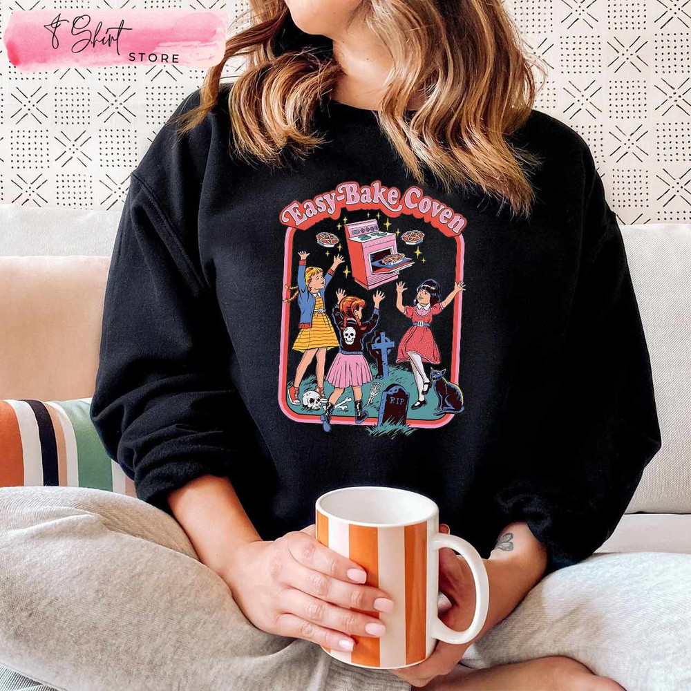 Vintage Halloween Tshirt Easy Bake Coven 90s Horror Movie Fan - Happy Place for Music Lovers.jpg