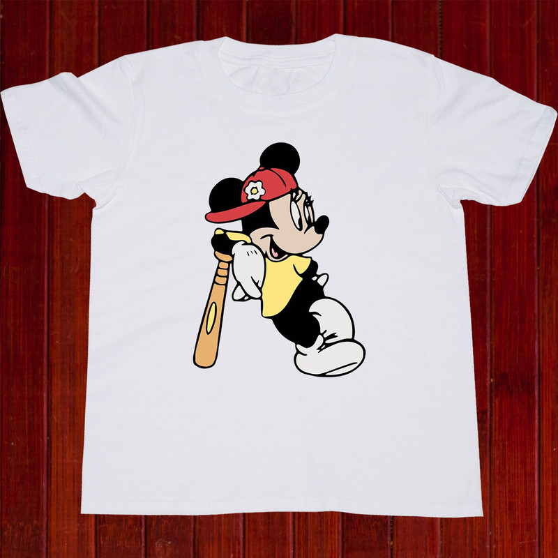 Baseball Minnie t-shirt Minnie Mouse t shirt Baseball tshirt MLB shirt Disney Baseball tee Kids shirt Youth tee Toddler tshirt(T115).jpg