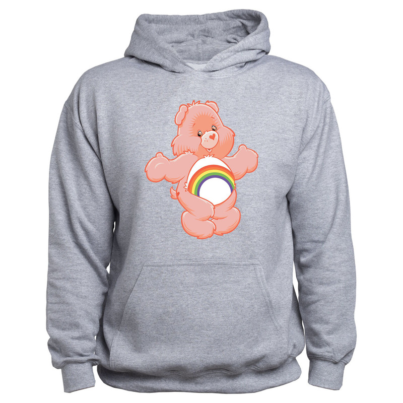 Cheer Bear Kids Sweatshirt, Care Bears Youth Hoodie, Rainbow Care Bear Jumper, Rainbow Bear Pullover, for Boy, for Girl, Gift for Kid (T218).jpg