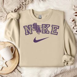 nike stephen f austin lumberjacks embroidery shirt, ncaa embroidery, custom shirt