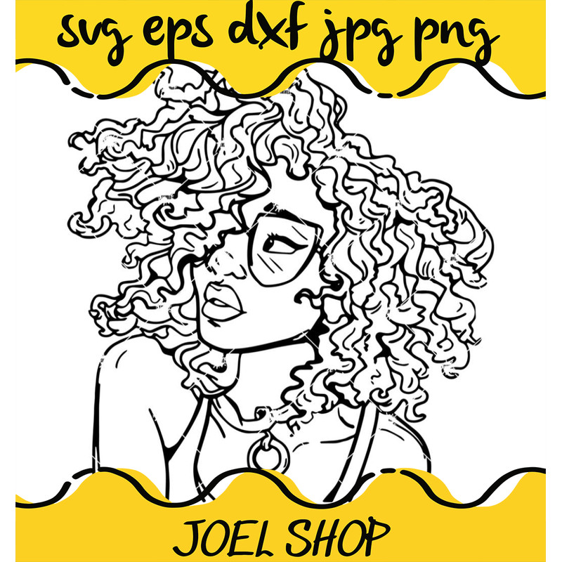 African American Girl Svg, African Woman Svg, Woman Svg.jpg