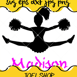 cheerleader svg, madison svg eps dxf png cricut