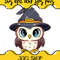 Cute Owl Halloween 2023 PNG, Witch Hat Halloween PNG.jpg