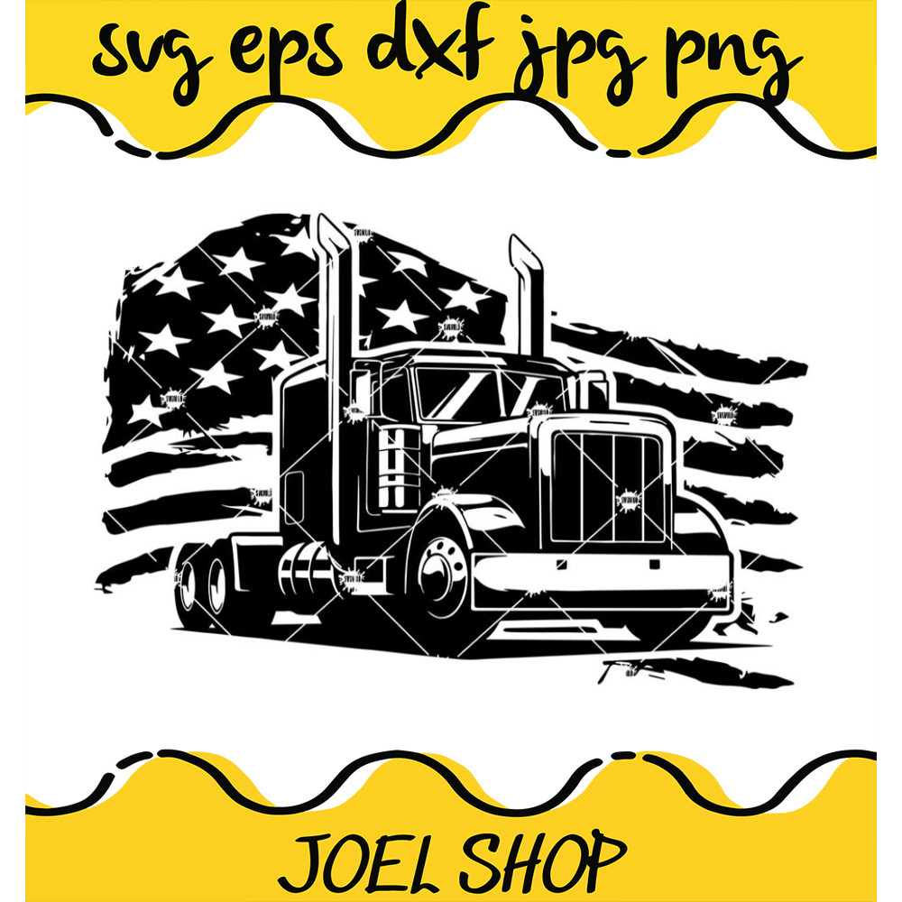 Flag US Svg, USA Semi Truck Svg, Truck Svg, Semi Truck Svg.jpg