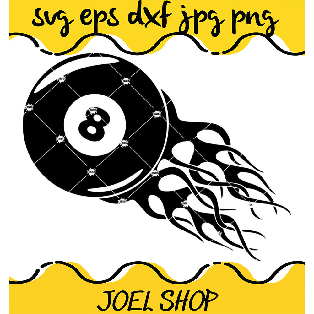 Flaming Billiard Ball Svg, Billiards Svg, Pool Svg.jpg