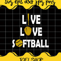 live love soft ball svg high quality