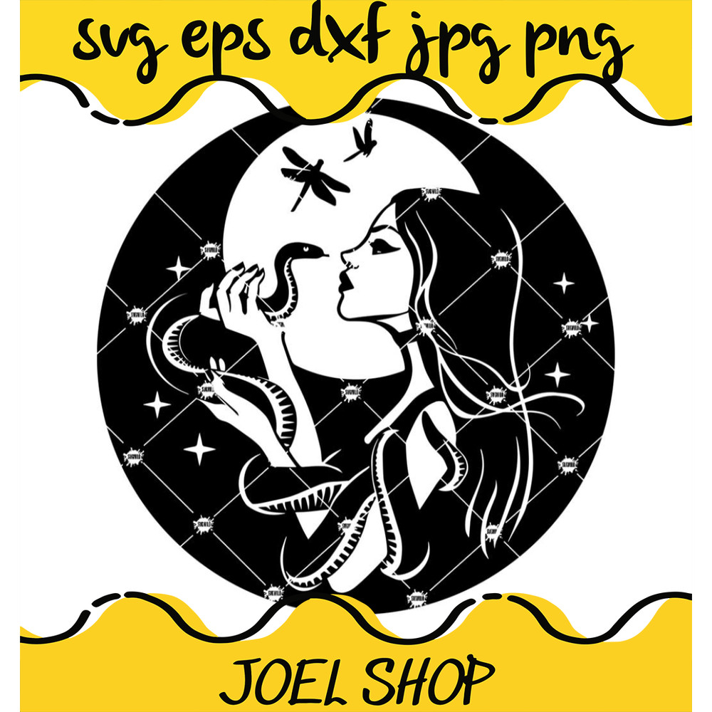 Snake Girl Svg, Snake Svg, Witch Svg.jpg