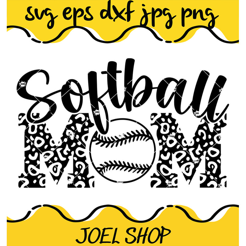 Softball Mom Leopard SVG, Mom SVG, Softball SVG.jpg