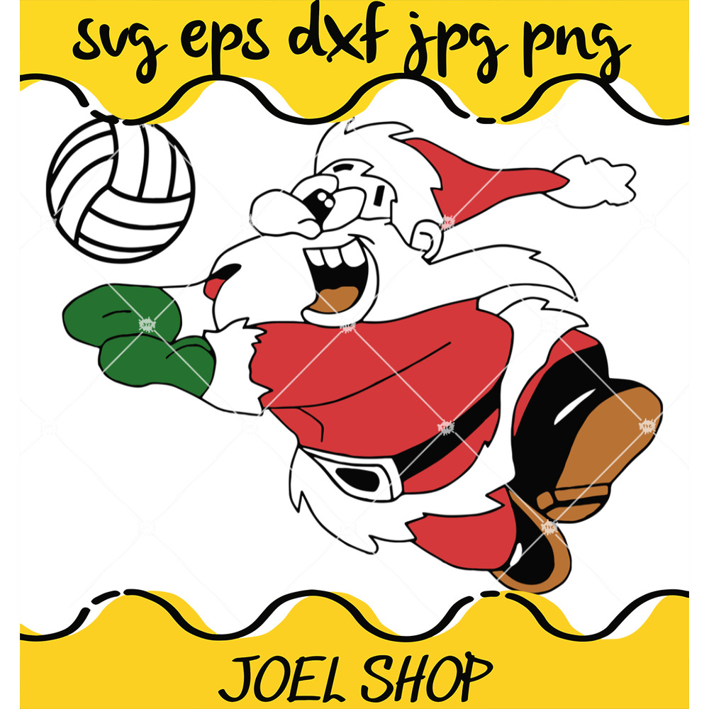 Volleyball Svg, Santa Christmas Svg, Merry Christmas Svg.jpg