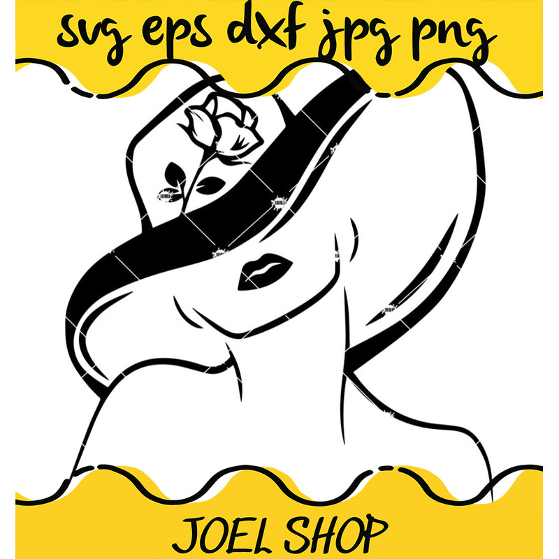 Woman Svg Woman With Hat Svg Woman Face Svg.jpg