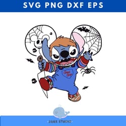 stitch x chucky halloween svg, horror halloween svg