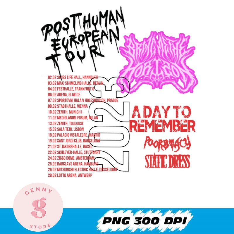 Bring Me The Horizon Post Human European Tour Png, Bring Me The Horizon Band Png, Rock Metal Band, Rock Metal Music Tour.jpg