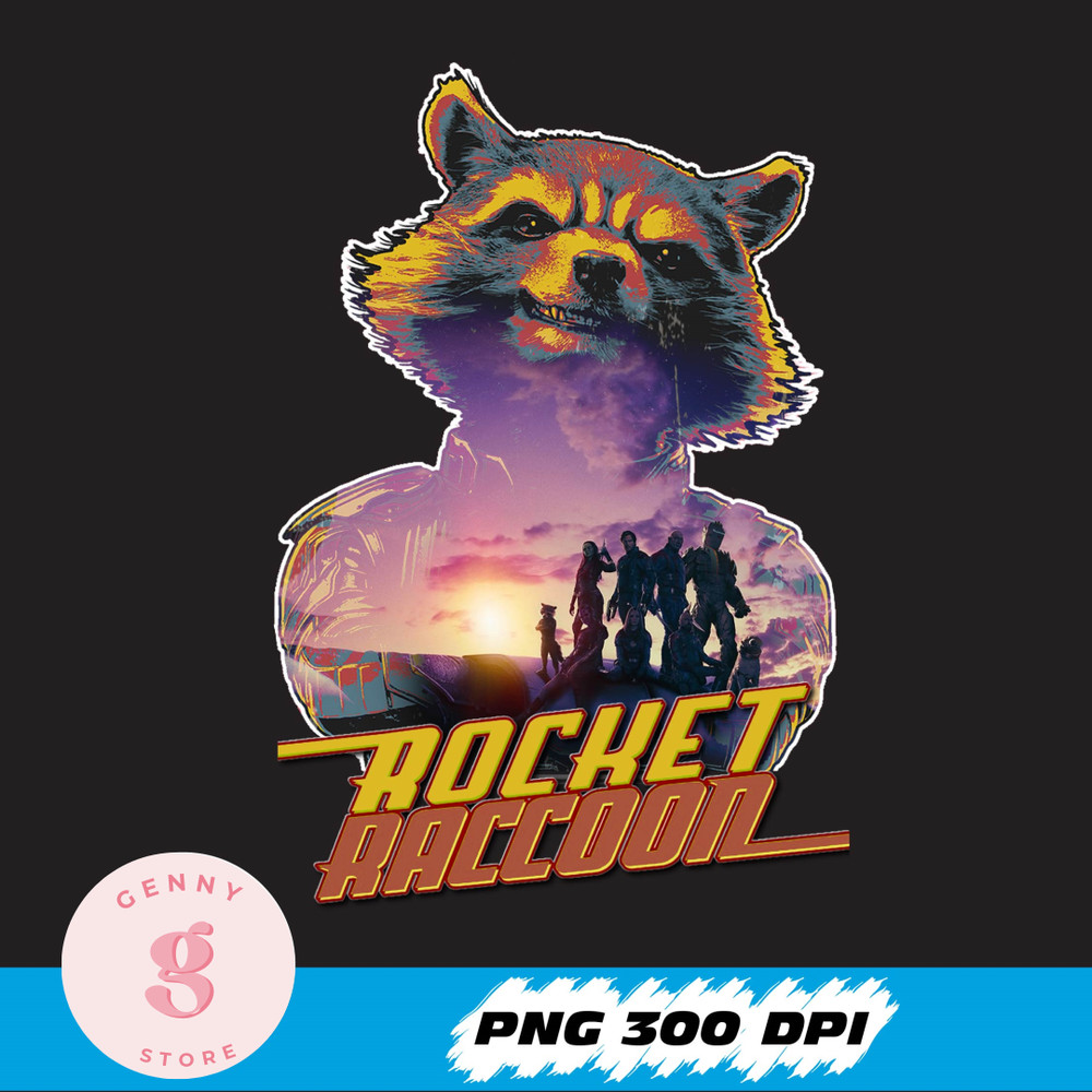 Rocket Raccoon Poster Marvel Guardians Of The Galaxy Png, For Men Women Png.jpg
